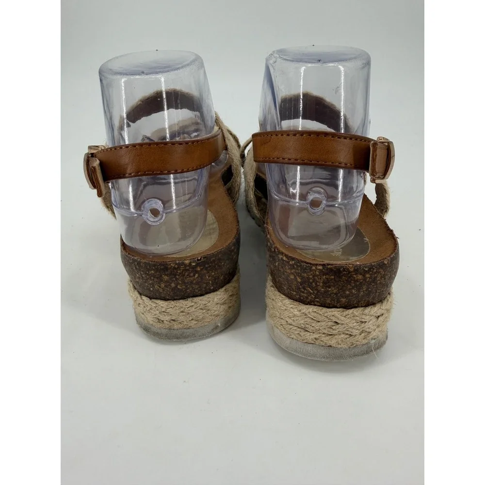 Altar'd State Tan Jute Rope Platform Espadrille Sandals Womens 10 A6067-15